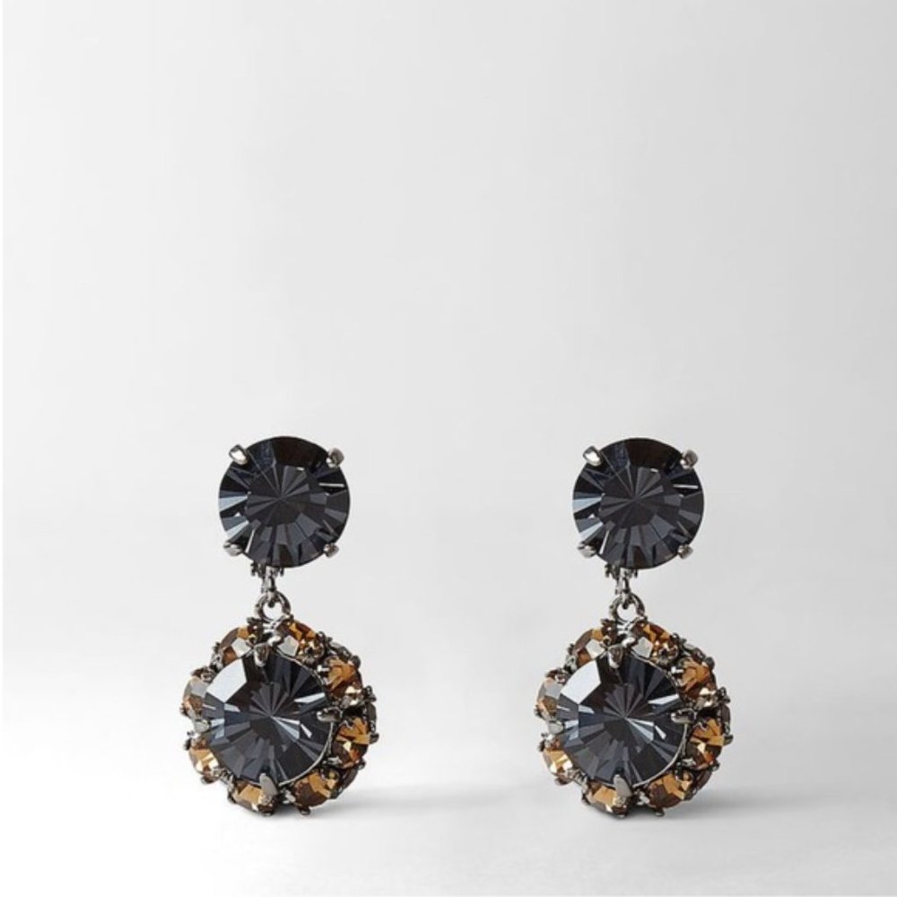 Hematite ORB EARRING SILVER